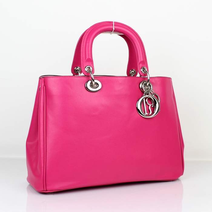 2012 New Arrival Christian Dior Original Leather Handbag - 0902 Rose Red 2012 New Arrival Christian Dior Original Leather Handbag - 0902 Rose Red